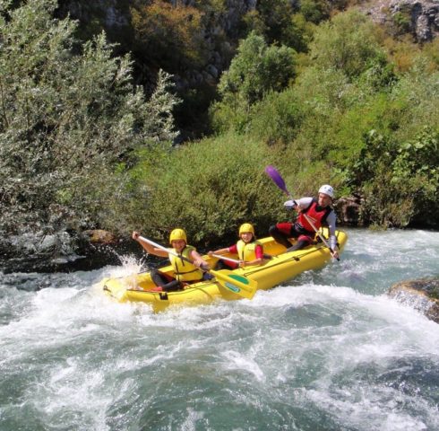 familie rafting in Kroatië