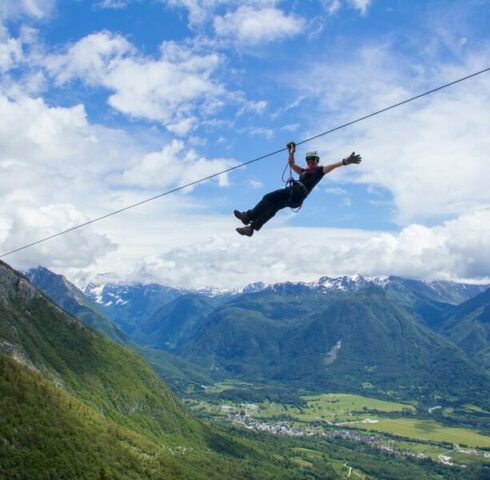 Ziplinen in de Julische Alpen