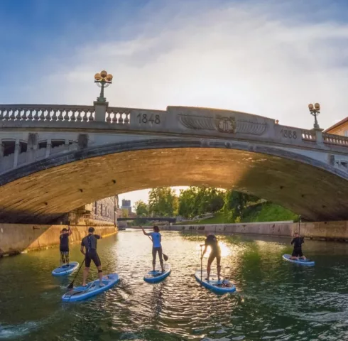 Met je SUP-board door Ljubljana