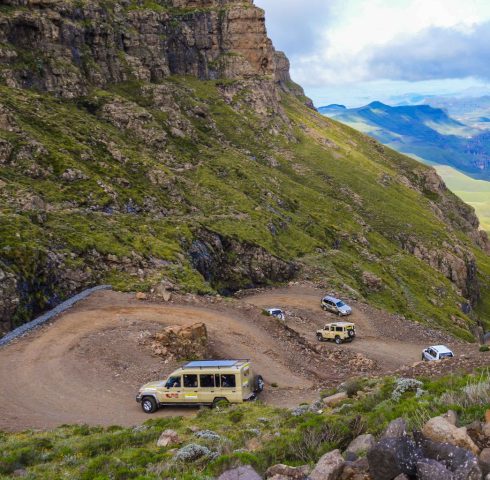 Cruise met de jeep door de Sani Pass