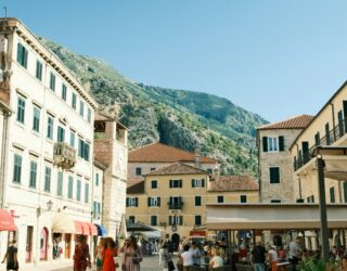 Leuk pleintje in Kotor Montenegro