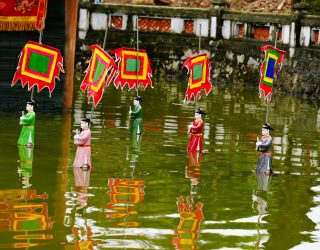 Waterpoppentheater bij Hanoi Vietnam