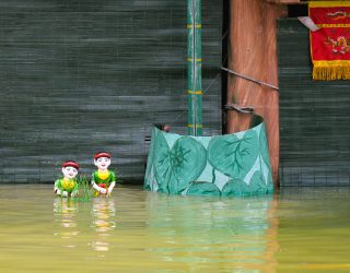 Waterpoppentheater bij Hanoi