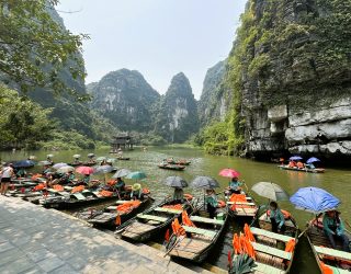 Klaar voor boottocht in Ninh Binh