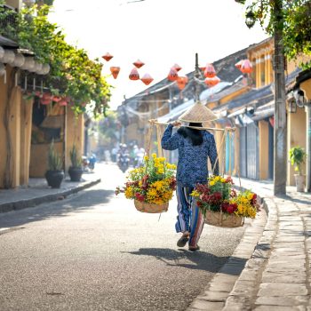 Bloemenverkoper in Hoi An