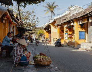 Fruitverkoper in Saigon