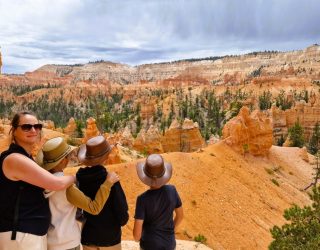 Familie met kinderen Bryce Canyon Westkust Amerika