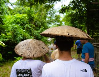 Kinderen bij kookworkshop Lanna-familie Chiang Mai Thailand