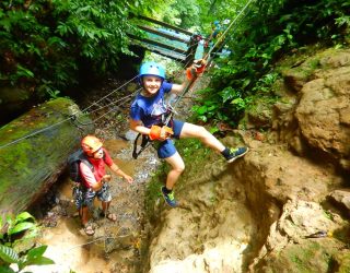 Canyoning met kinderen in La Fortuna