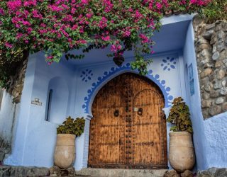 Deur hotel Chefchaouen in Marokko