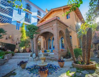 Tuin hotel Chefchaouen in Marokko