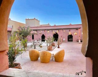 Prachtige binnentuin hotel Merzouga