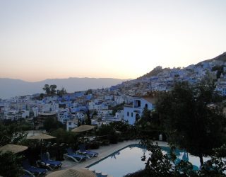 Blauwe stad Chefchaouen in Marokko