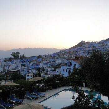 Blauwe stad Chefchaouen in Marokko