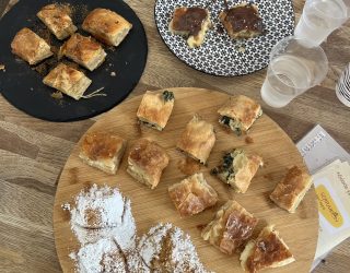 Traditionele bougatsa in Thessaloniki