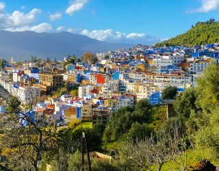 Uitzicht Chefchaouen vanop Spaanse Moskee