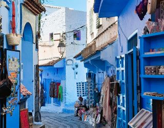 Souvenirs in blauwe stad Chefchaouen Marokko