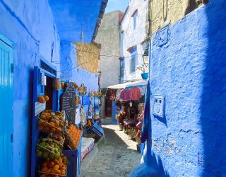 Fruitkraam in de blauwe steegjes Chefchaouen