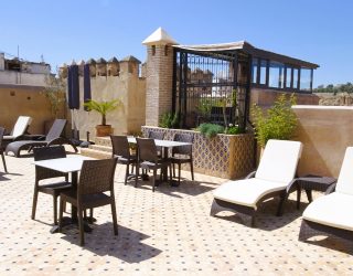 Rooftop terras hotel in Fez