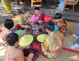 Paraplu's schilderen in Chiang Mai